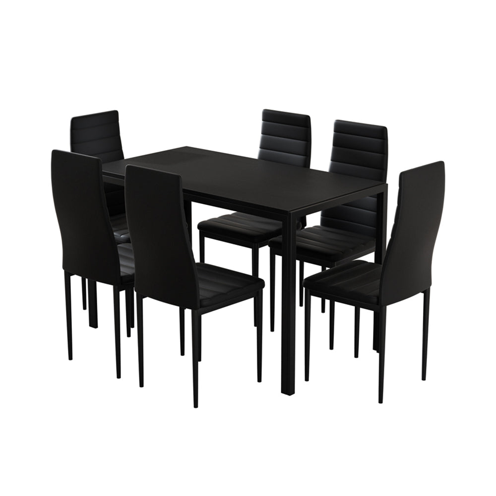 Bridgewater 7 Piece Dining Set, Black