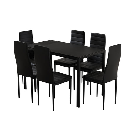 Bridgewater 7 Piece Dining Set, Black