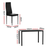 Bridgewater 7 Piece Dining Set, Black