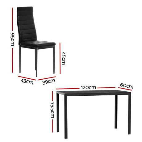 Bridgewater 7 Piece Dining Set, Black