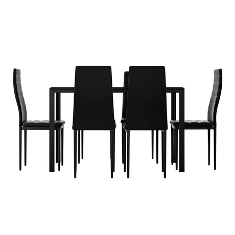 Bridgewater 7 Piece Dining Set, Black