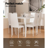 Bridgewater 7 Piece Dining Set, White