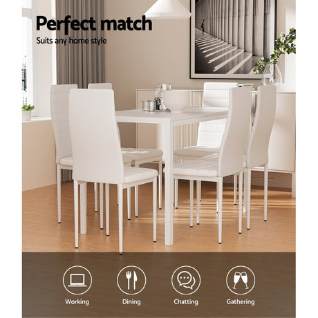 Bridgewater 7 Piece Dining Set, White