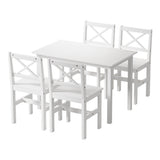 Crafers 5 Piece Dining Set, White