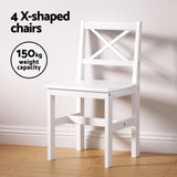 Crafers 5 Piece Dining Set, White