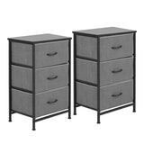Wingello 3 Drawer Chest of Drawers, Grey 2pcs