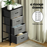 Artiss 4-Drawer Storage Dresser Tallboy in Grey — Metal Frame — Allure Home Collections