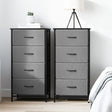 Tallong 4 Drawer Tallboy, Grey 2pcs