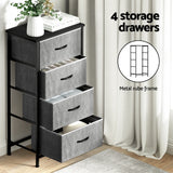 Tallong 4 Drawer Tallboy, Grey 2pcs