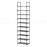 Artiss DUNN 10-Tier Stackable Black Shoe Rack — DIY, Walk-In Wardrobe — Allure Home Collections