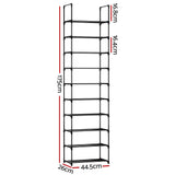 Artiss DUNN 10-Tier Stackable Black Shoe Rack — DIY, Walk-In Wardrobe — Allure Home Collections