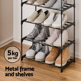 Artiss DUNN 10-Tier Stackable Black Shoe Rack — DIY, Walk-In Wardrobe — Allure Home Collections