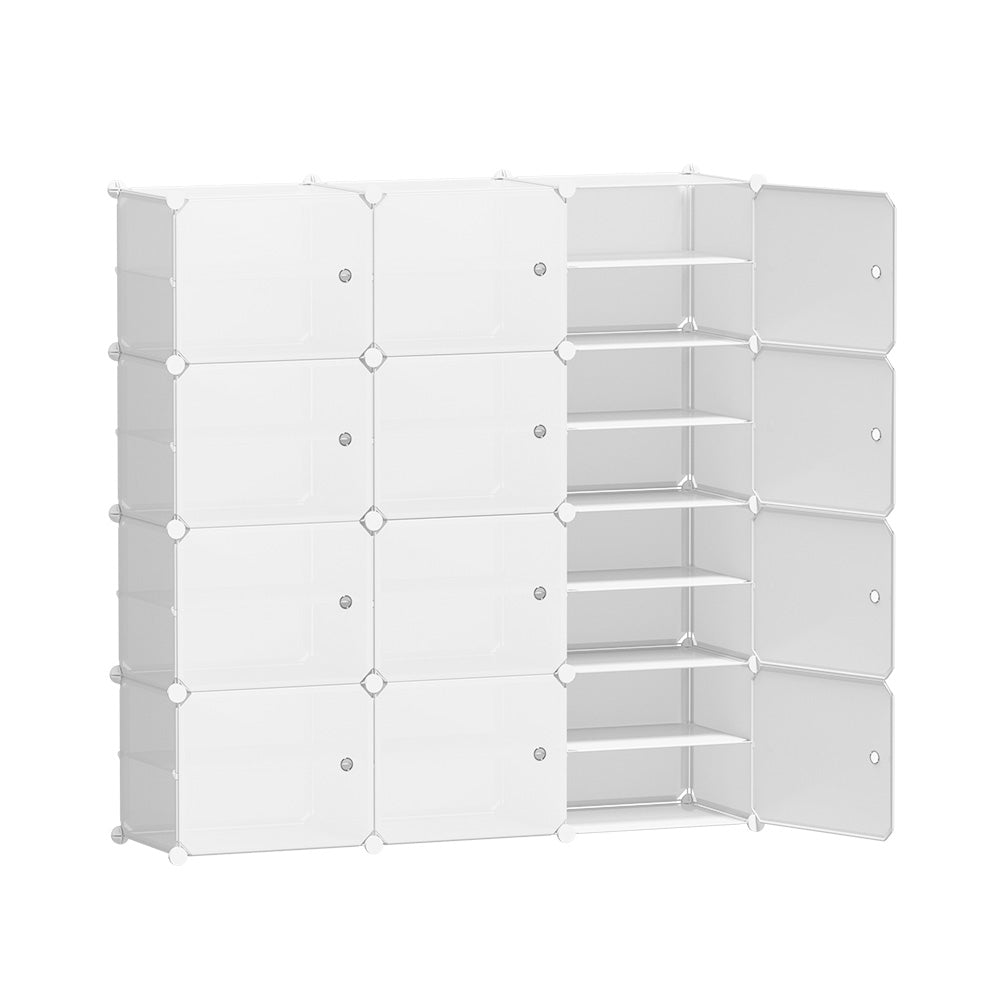 Artiss 12-Cube DIY Stackable White Shoe Rack — Multipurpose, Stylish — Allure Home Collections