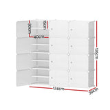 Artiss 12-Cube DIY Stackable White Shoe Rack — Multipurpose, Stylish — Allure Home Collections