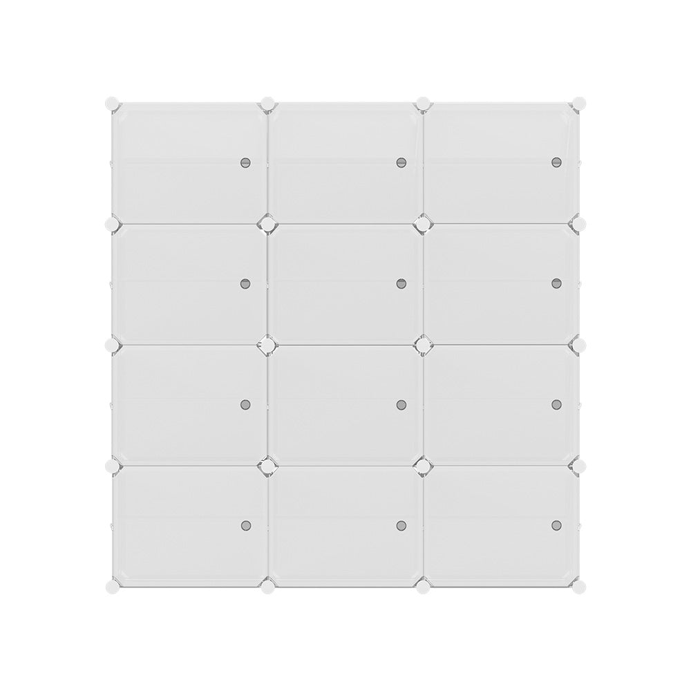 Artiss 12-Cube DIY Stackable White Shoe Rack — Multipurpose, Stylish — Allure Home Collections