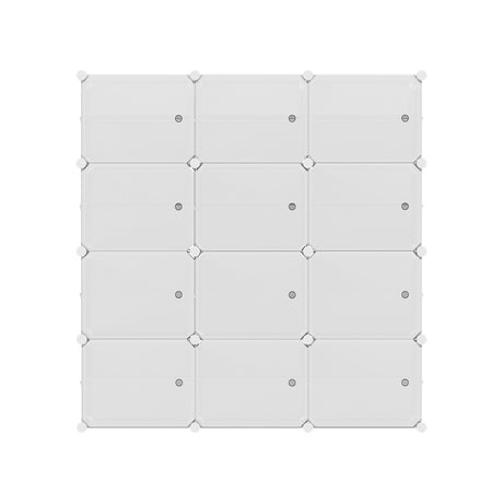 Artiss 12-Cube DIY Stackable White Shoe Rack — Multipurpose, Stylish — Allure Home Collections