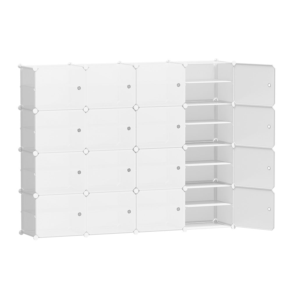 Artiss 16-Cube DIY Stackable White Shoe Rack Storage Unit — Allure Home Collections