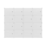 Artiss 16-Cube DIY Stackable White Shoe Rack Storage Unit — Allure Home Collections