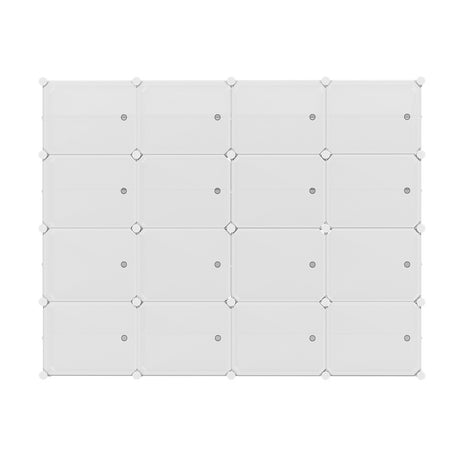 Artiss 16-Cube DIY Stackable White Shoe Rack Storage Unit — Allure Home Collections