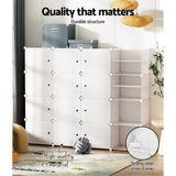 Artiss 16-Cube DIY Stackable White Shoe Rack Storage Unit — Allure Home Collections