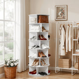 Hamilton 7 Tier 360 Rotating Shoe Rack, White
