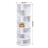 Hamilton 7 Tier 360 Rotating Shoe Rack, White image 2