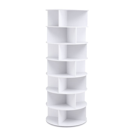 Hamilton 7 Tier 360 Rotating Shoe Rack, White image 8