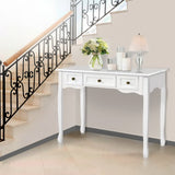 Artiss Hamptons French Provincial Console Table — White, 3 Drawers — Allure Home Collections
