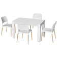 Basket Range white dining set in a modern dining room