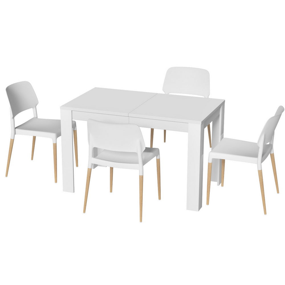 Basket Range white dining set in a modern dining room