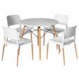 Forest Range white dining set in a modern dining room