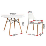 Forest Range 5 Piece Round Dining Set, White