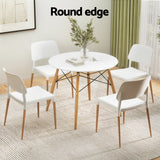 Forest Range 5 Piece Round Dining Set, White