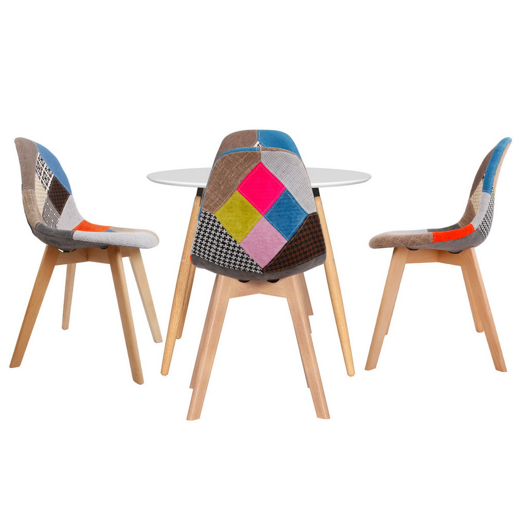 Artiss DSW Replica Dining Table and 4 Chairs Set — White — Allure Home Collections