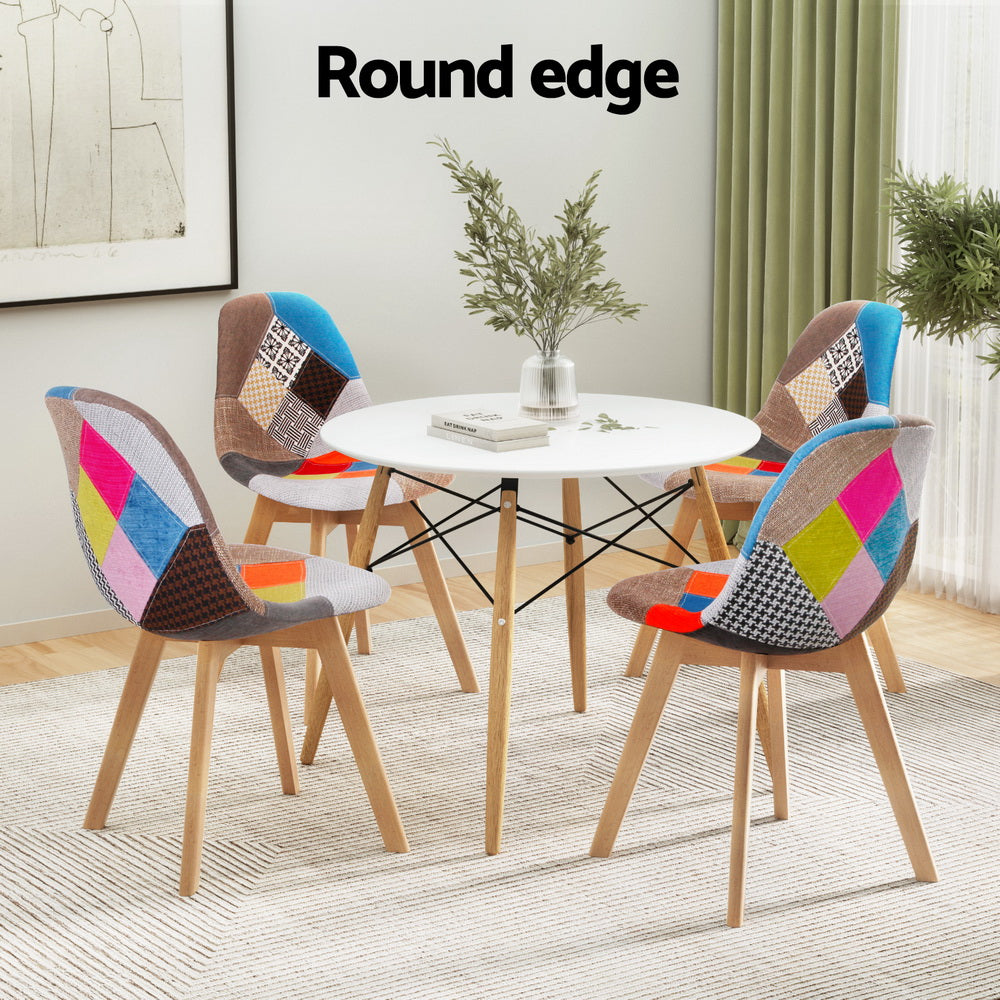 Artiss DSW Replica Dining Table and 4 Chairs Set — White — Allure Home Collections