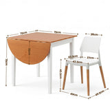 Balhannah 5 Piece Dining Set, Pine and White