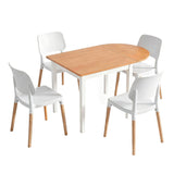Balhannah 5 Piece Dining Set, Pine and White