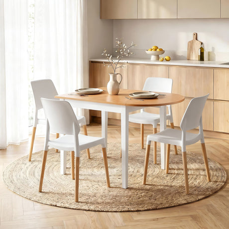 Balhannah 5 Piece Dining Set, Pine and White