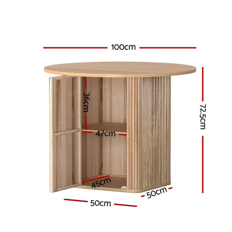 Balhannah 5 Piece Dining Set, Natural Timber