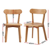 Balhannah 5 Piece Dining Set, Natural Timber