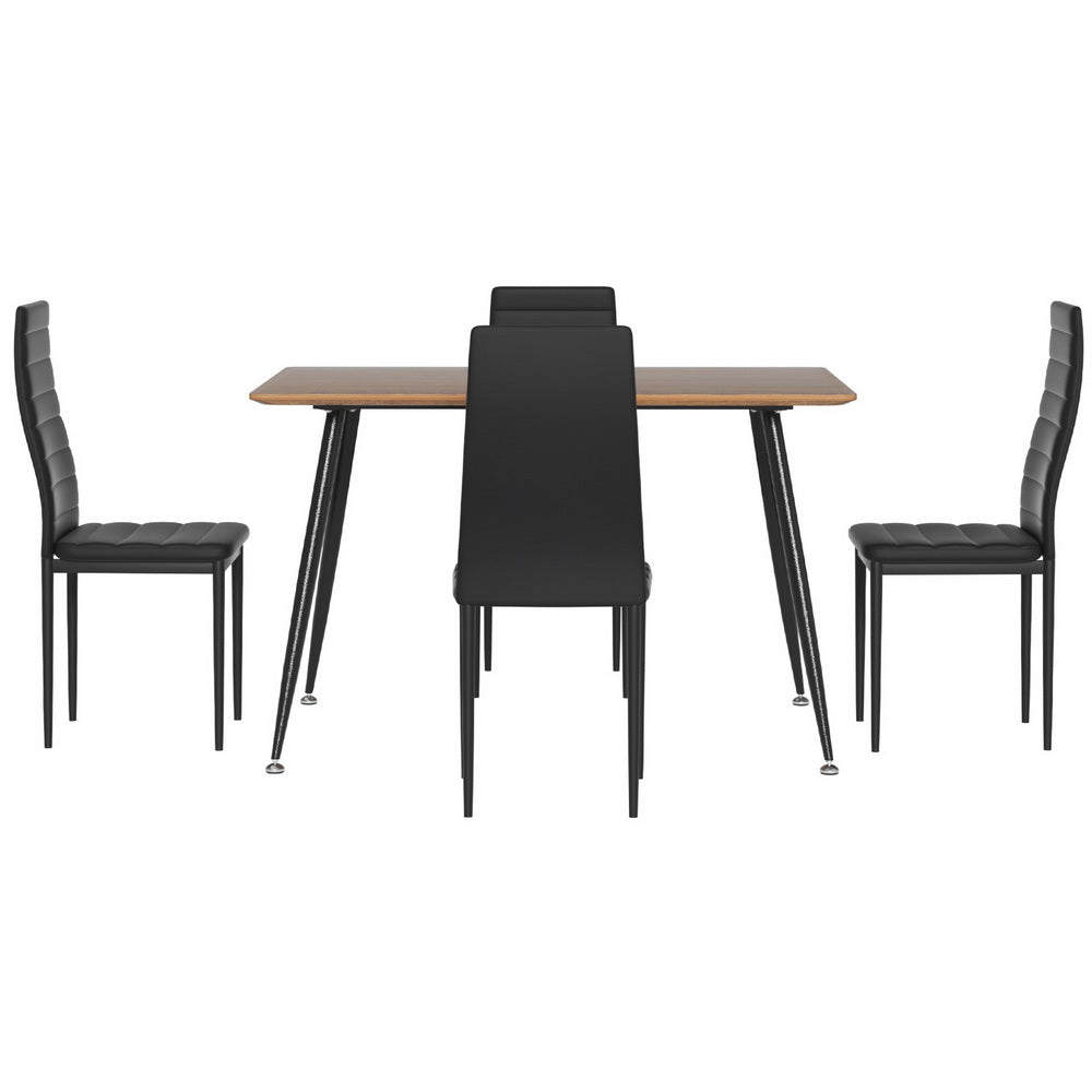 Piccadilly 5 Piece Dining Set, Black