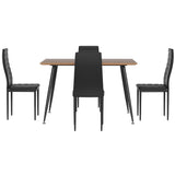 Piccadilly 5 Piece Dining Set, Black