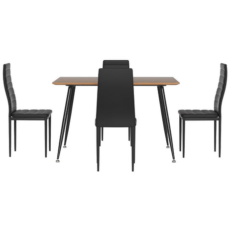 Piccadilly 5 Piece Dining Set, Black