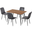 Piccadilly grey velvet dining set in a modern dining room