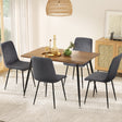 Aldgate 5 Piece Dining Set, Grey Velvet, view 7