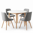 Woodside white and grey dining set in a modern dining room