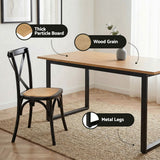 Woodside 5 Piece Dining Set, Black Rattan