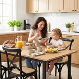 Woodside 5 Piece Dining Set, Black Rattan