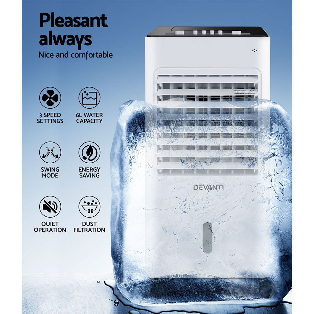 Devanti 4-in-1 Evaporative Air Cooler Conditioner 6L