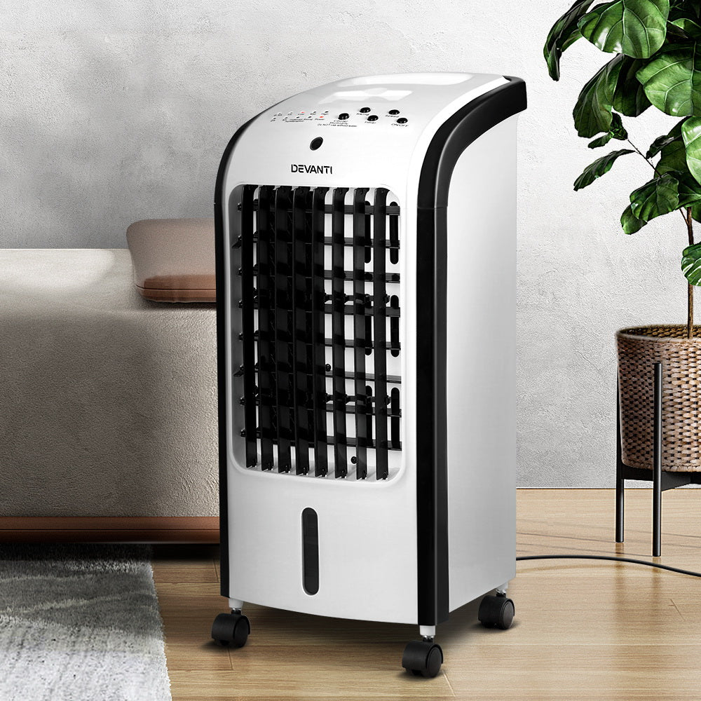 Devanti 4L Evaporative Air Cooler Conditioner with Humidifier & Purifier